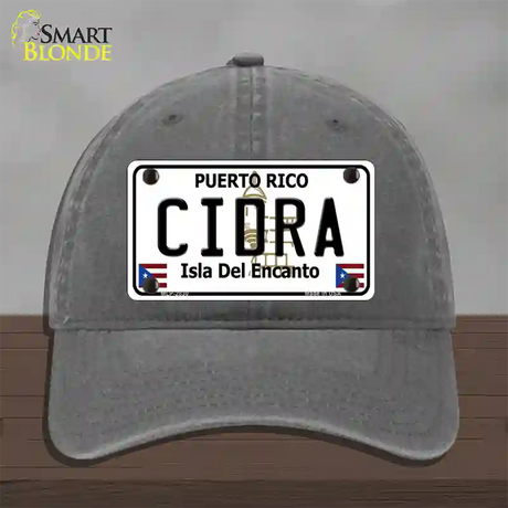 Cidra Novelty License Plate Hat Unconstructed Cotton / Charcoal