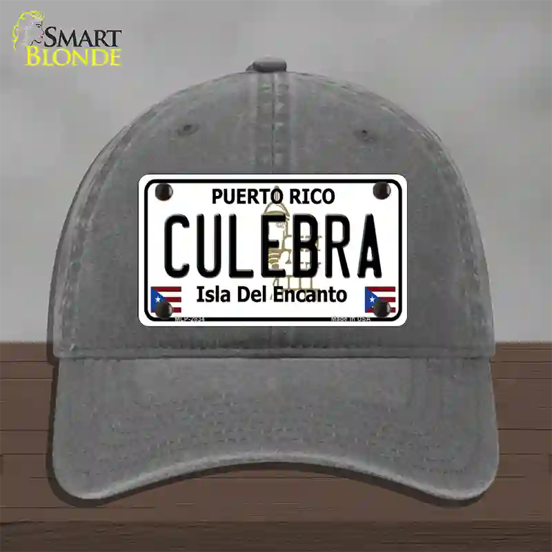 Culebra Novelty License Plate Hat Unconstructed Cotton / Charcoal