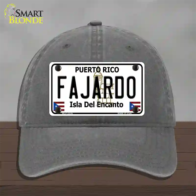 Fajardo Novelty License Plate Hat Unconstructed Cotton / Charcoal