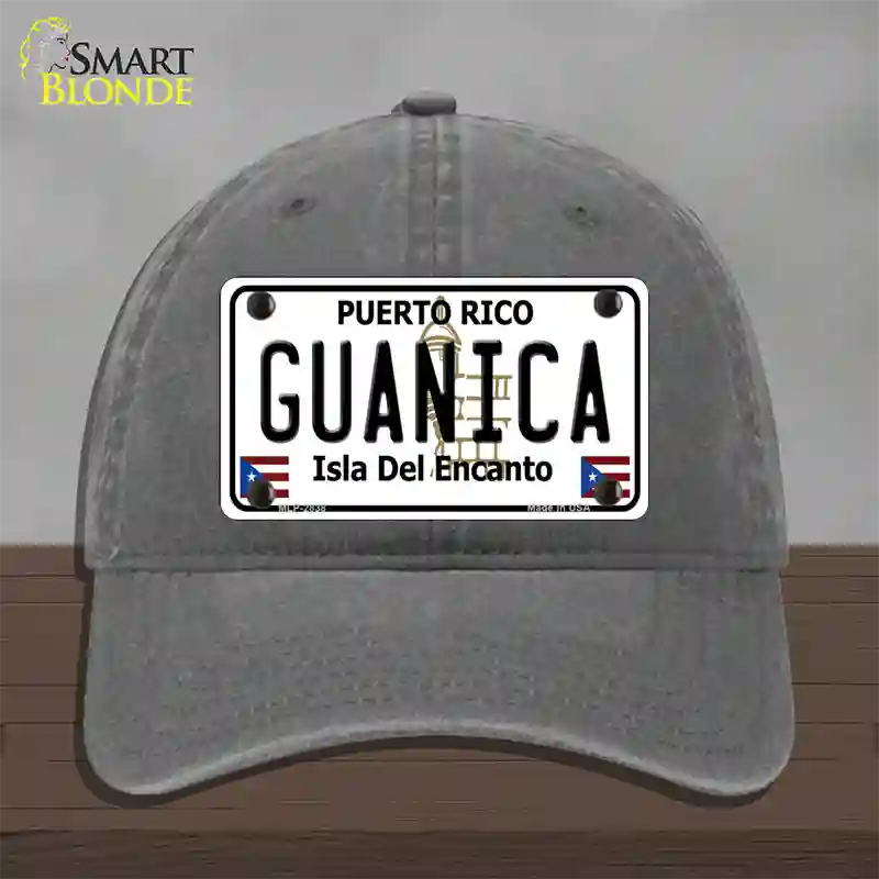 Guanica Puerto Rico Novelty License Plate Hat Unconstructed Cotton / Charcoal