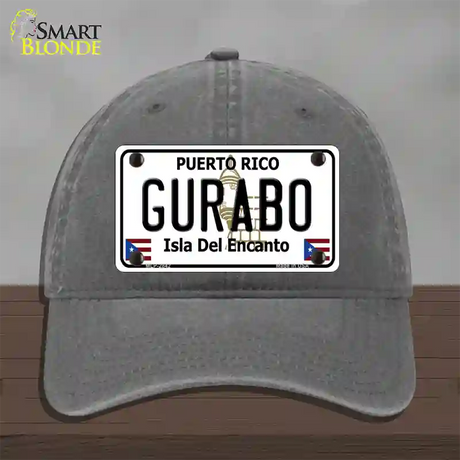 Gurabo Puerto Rico Novelty License Plate Hat Unconstructed Cotton / Charcoal