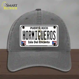 Hormiguesros Puerto Rico Novelty License Plate Hat Unconstructed Cotton / Charcoal