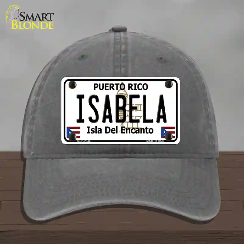 Isabela Puerto Rico Novelty License Plate Hat Unconstructed Cotton / Charcoal