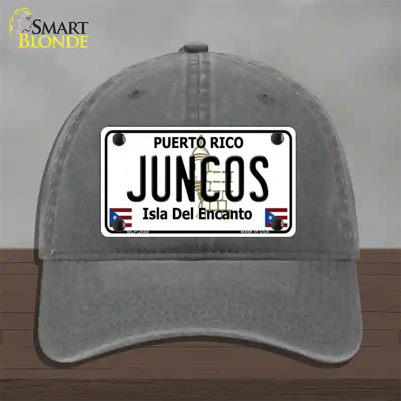 Juncos Puerto Rico Novelty License Plate Hat Unconstructed Cotton / Charcoal