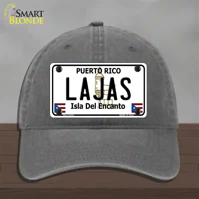 Lajas Puerto Rico Novelty License Plate Hat Unconstructed Cotton / Charcoal