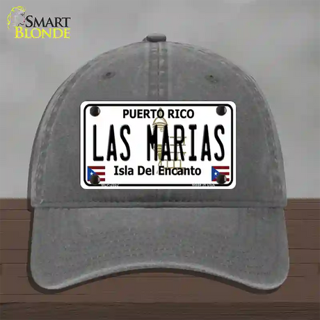 Las Marias Puerto Rico Novelty License Plate Hat Unconstructed Cotton / Charcoal