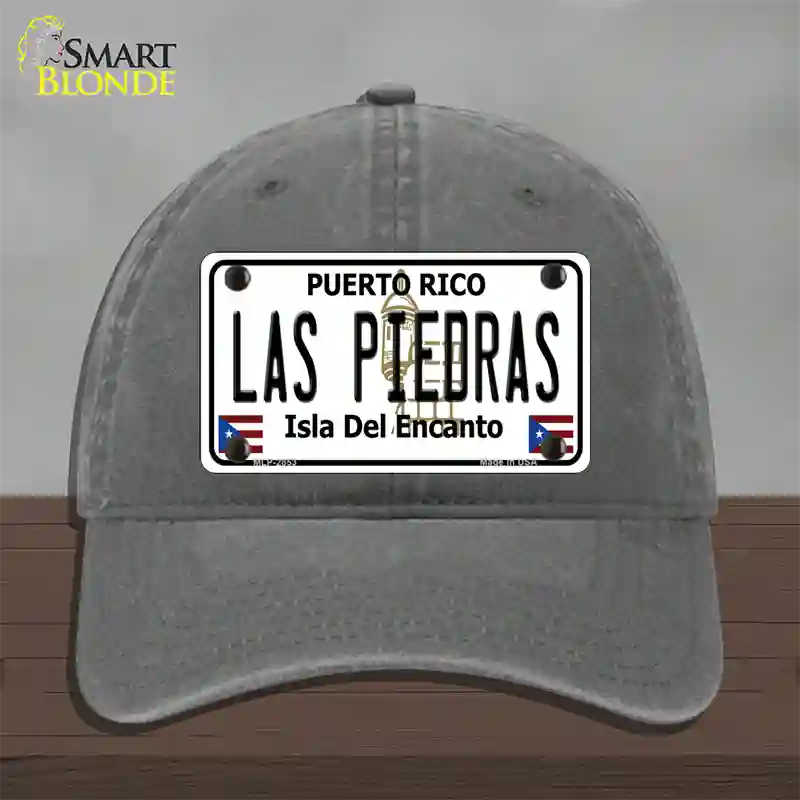 Las Piedras Puerto Rico Novelty License Plate Hat Unconstructed Cotton / Charcoal