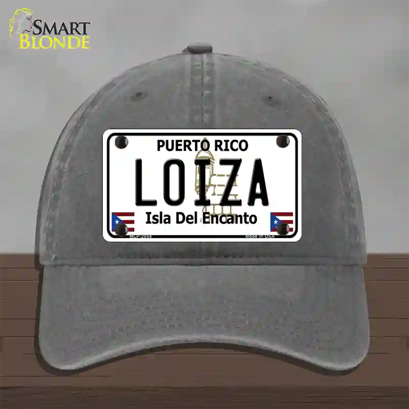 Loiza Puerto Rico Novelty License Plate Hat Unconstructed Cotton / Charcoal