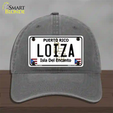 Loiza Puerto Rico Novelty License Plate Hat Unconstructed Cotton / Charcoal