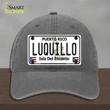 Luquillo Puerto Rico Novelt Novelty License Plate Hat Unconstructed Cotton / Charcoal