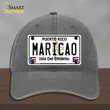 Maricao Puerto Rico Novelty License Plate Hat Unconstructed Cotton / Charcoal