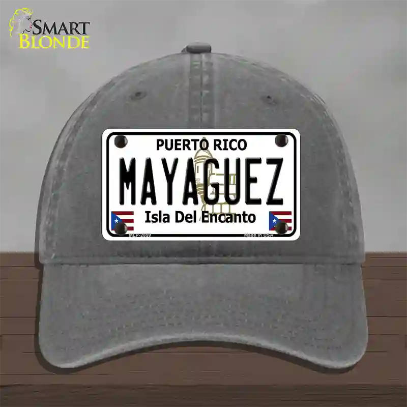 Mayaguez Puerto Rico Novelty License Plate Hat Unconstructed Cotton / Charcoal