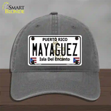 Mayaguez Puerto Rico Novelty License Plate Hat Unconstructed Cotton / Charcoal