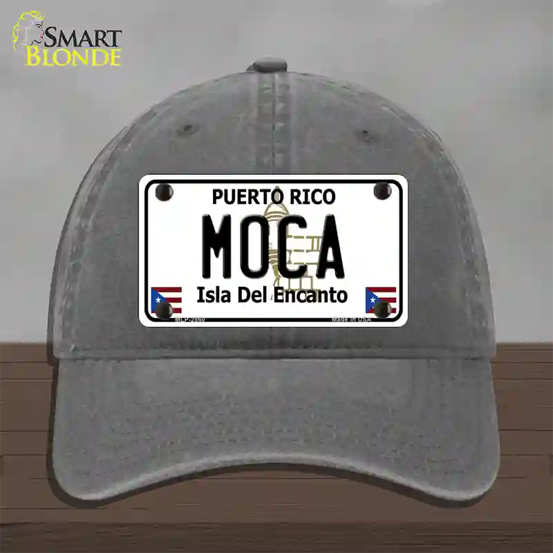 Moca Puerto Rico Novelty License Plate Hat Unconstructed Cotton / Charcoal