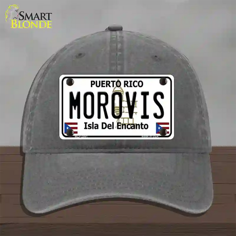 Morovis Puerto Rico Novelty License Plate Hat Unconstructed Cotton / Charcoal