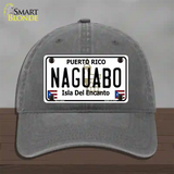 Naguabo Puerto Rico Novelty License Plate Hat Unconstructed Cotton / Charcoal