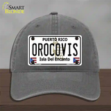 Orocovis Puerto Rico Novelty License Plate Hat Unconstructed Cotton / Charcoal