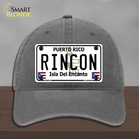 Rincon Puerto Rico Novelty License Plate Hat Unconstructed Cotton / Charcoal