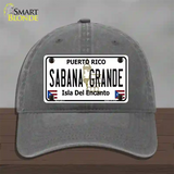 Sabana Grande Puerto Rico Novelty License Plate Hat Unconstructed Cotton / Charcoal