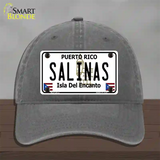 Salinas Puerto Rico Novelty License Plate Hat Unconstructed Cotton / Charcoal