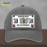 San Sebastian Puerto Rico Novelty License Plate Hat Unconstructed Cotton / Charcoal