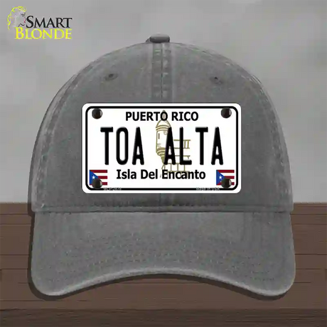 Toa Alta Puerto Rico Novelty License Plate Hat Unconstructed Cotton / Charcoal