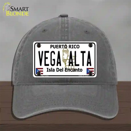 Vega Alta Puerto Rico Novelty License Plate Hat Unconstructed Cotton / Charcoal