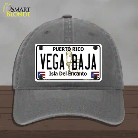 Vega Baja Puerto Rico Novelty License Plate Hat Unconstructed Cotton / Charcoal