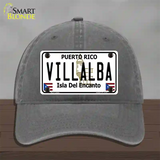 Villalba Puerto Rico Novelty License Plate Hat Unconstructed Cotton / Charcoal