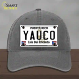 Yauco Puerto Rico Novelty License Plate Hat Unconstructed Cotton / Charcoal