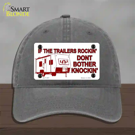 If Trailers Rockin Novelty License Plate Hat Unconstructed Cotton / Charcoal