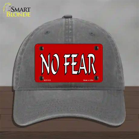 No Fear Novelty License Plate Hat Unconstructed Cotton / Charcoal