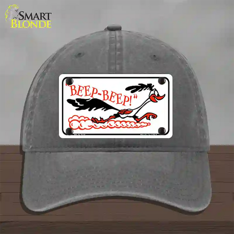 Beep Beep Roadrunner Novelty License Plate Hat Unconstructed Cotton / Charcoal