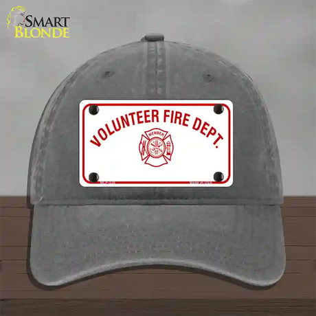 Volunteer Fire Department Novelty License Plate Hat Unconstructed Cotton / Charcoal