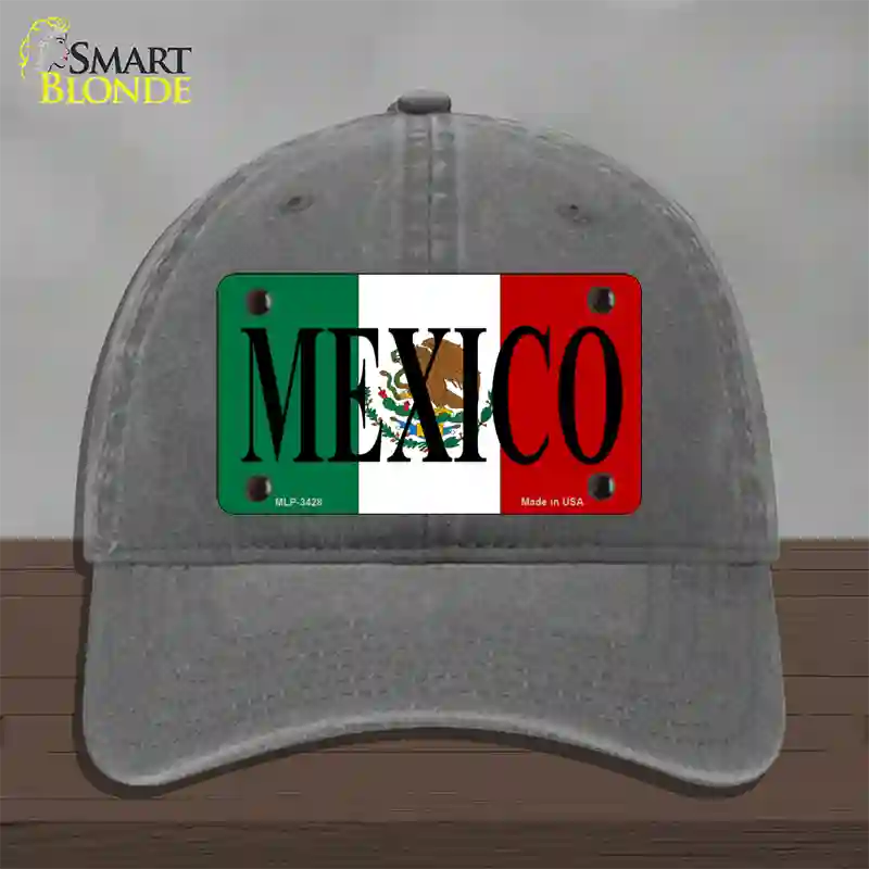 Mexico Novelty License Plate Hat Unconstructed Cotton / Charcoal