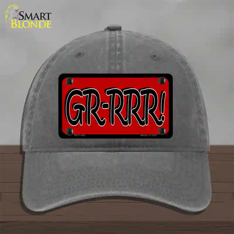 GR-RRR Novelty License Plate Hat Unconstructed Cotton / Charcoal