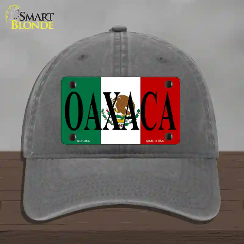 Oaxaca Novelty License Plate Hat Unconstructed Cotton / Charcoal