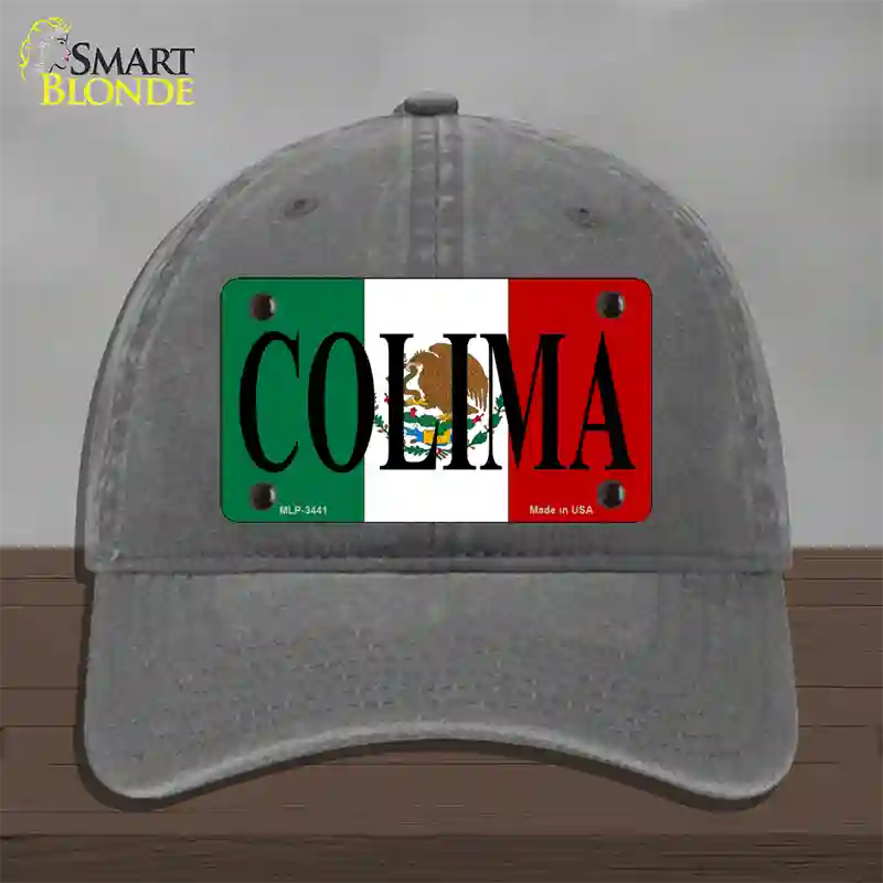 Colima Novelty License Plate Hat Unconstructed Cotton / Charcoal