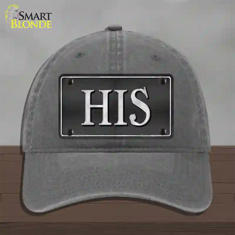 HIS Novelty License Plate Hat Unconstructed Cotton / Charcoal