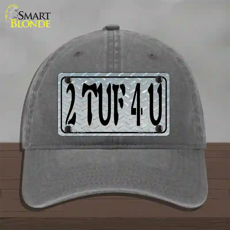 2 TUF 4 U Diamond Novelty License Plate Hat Unconstructed Cotton / Charcoal