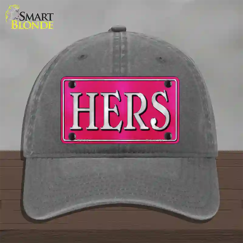 HERS Novelty License Plate Hat Unconstructed Cotton / Charcoal