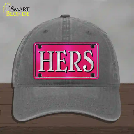 HERS Novelty License Plate Hat Unconstructed Cotton / Charcoal