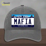 Mafia New York Novelty License Plate Hat Unconstructed Cotton / Charcoal