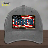 Alabama USA Novelty License Plate Hat Unconstructed Cotton / Charcoal