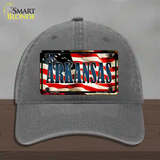 Arkansas USA Novelty License Plate Hat Unconstructed Cotton / Charcoal