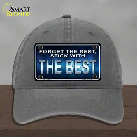 Forget The Rest Novelty License Plate Hat Unconstructed Cotton / Charcoal