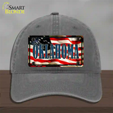 Oklahoma USA Novelty License Plate Hat Unconstructed Cotton / Charcoal