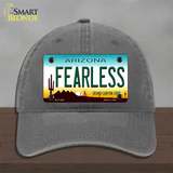Fearless Arizona Novelty License Plate Hat Unconstructed Cotton / Charcoal