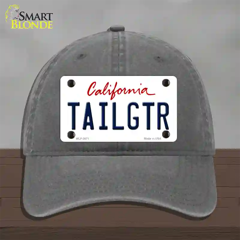 Tailgtr California Novelty License Plate Hat Unconstructed Cotton / Charcoal