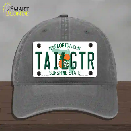 Tailgtr Florida Novelty License Plate Hat Unconstructed Cotton / Charcoal